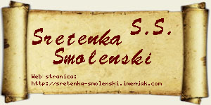 Sretenka Smolenski vizit kartica